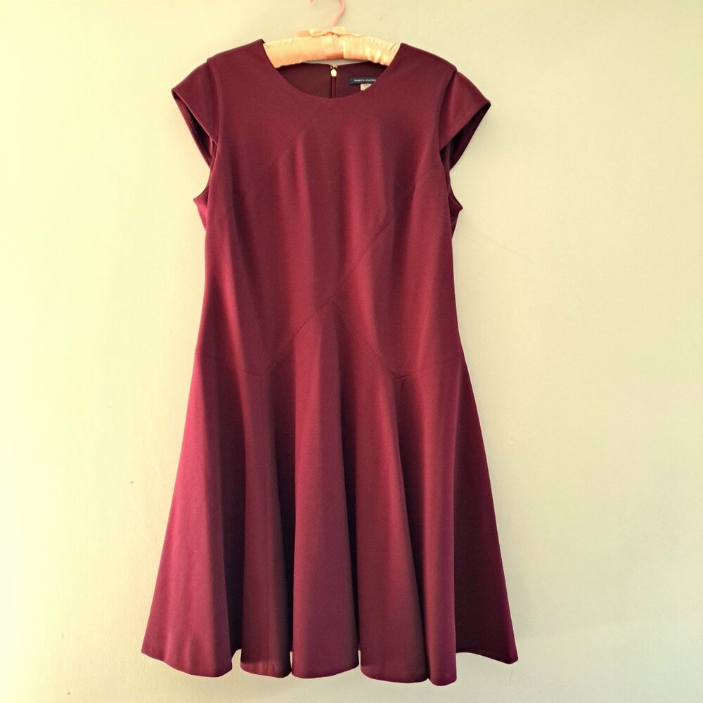 NWT Tommy Hilfiger Wine Red Fit and Flare Dress